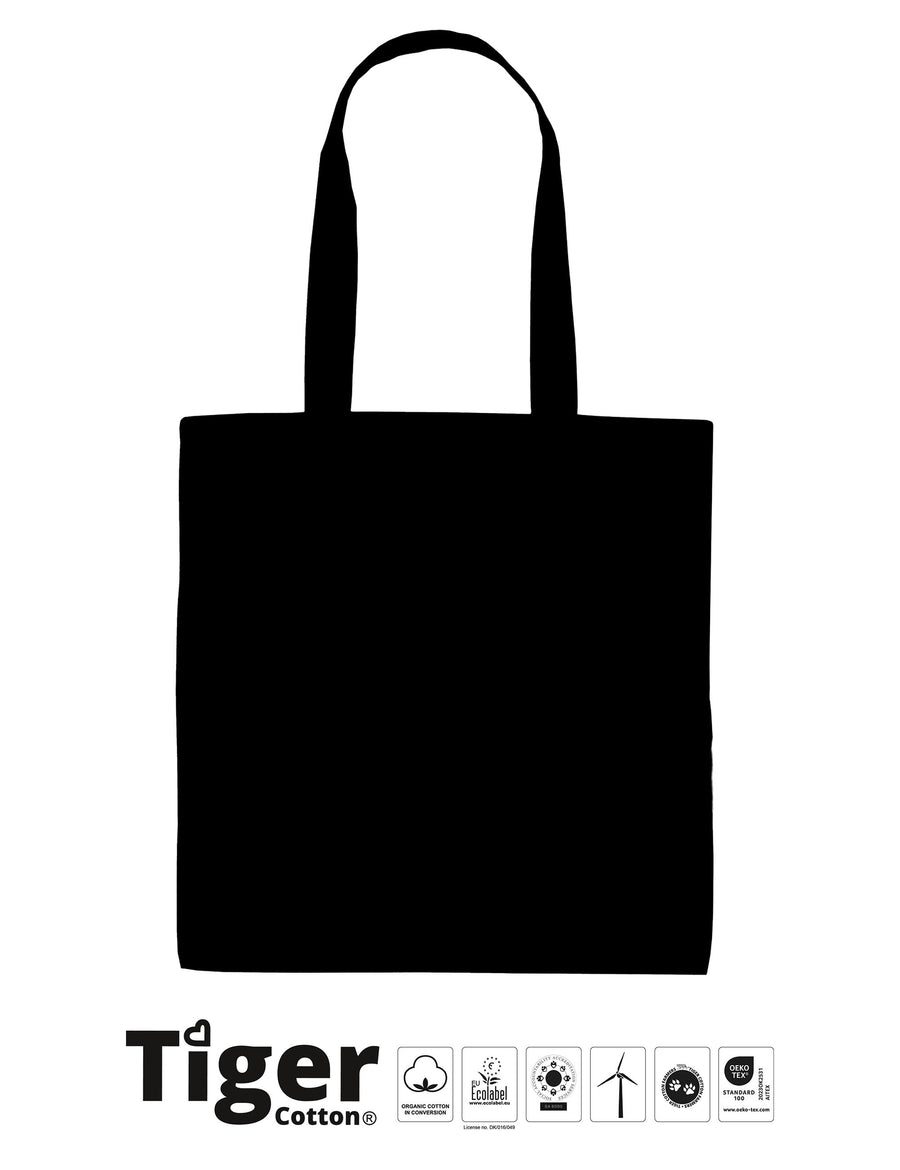Tiger Cotton Shopping Bag w. Long Handles