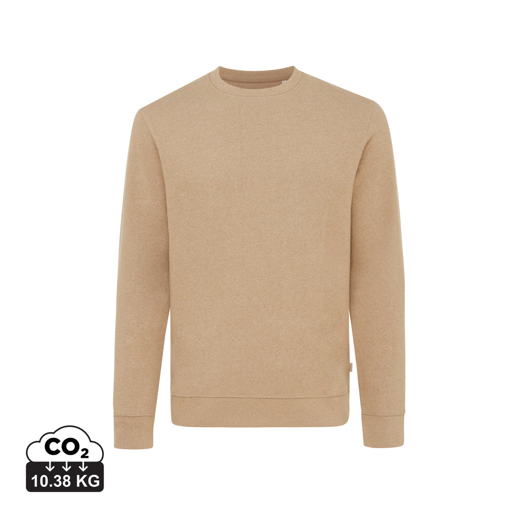 IQONIQ Denali Crew neck i ufarvet genanvendt bomuld