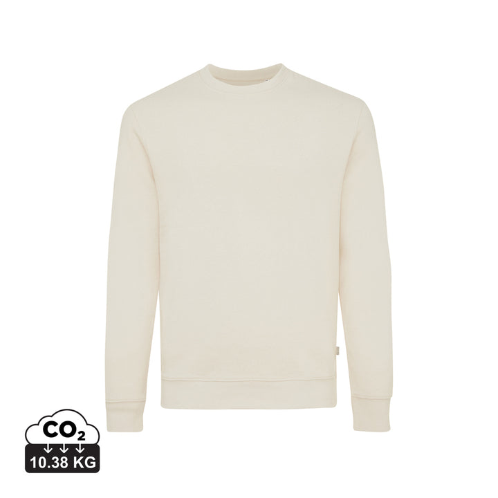 IQONIQ Denali Crew neck i ufarvet genanvendt bomuld