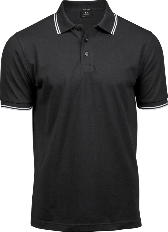 Luxury Stripe Stretch Polo