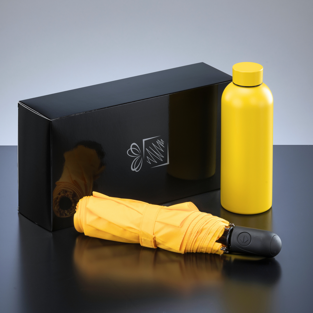 Active Set: thermal water bottle 500 ml & automatic umbrella