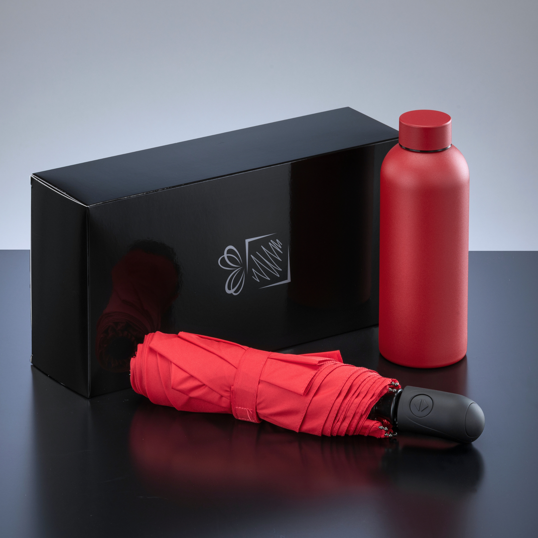 Active Set: thermal water bottle 500 ml & automatic umbrella