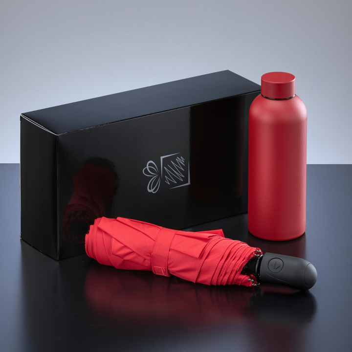 Active Set: thermal water bottle 500 ml & automatic umbrella