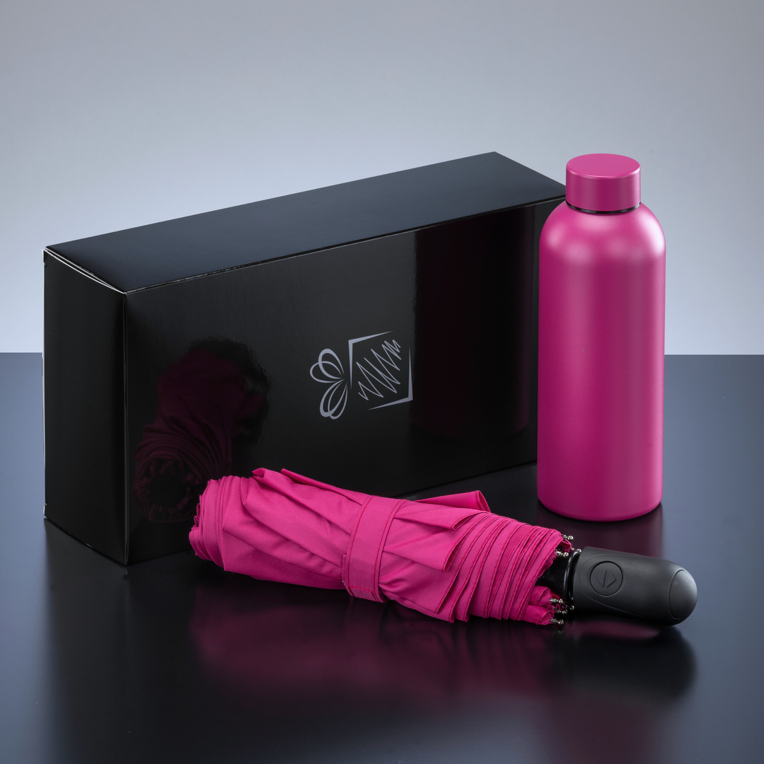 Active Set: thermal water bottle 500 ml & automatic umbrella
