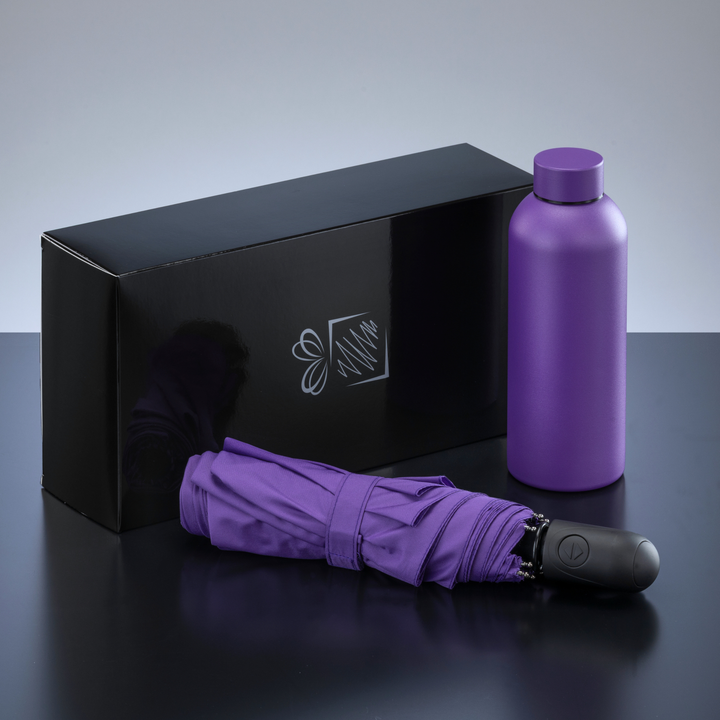 Active Set: thermal water bottle 500 ml & automatic umbrella