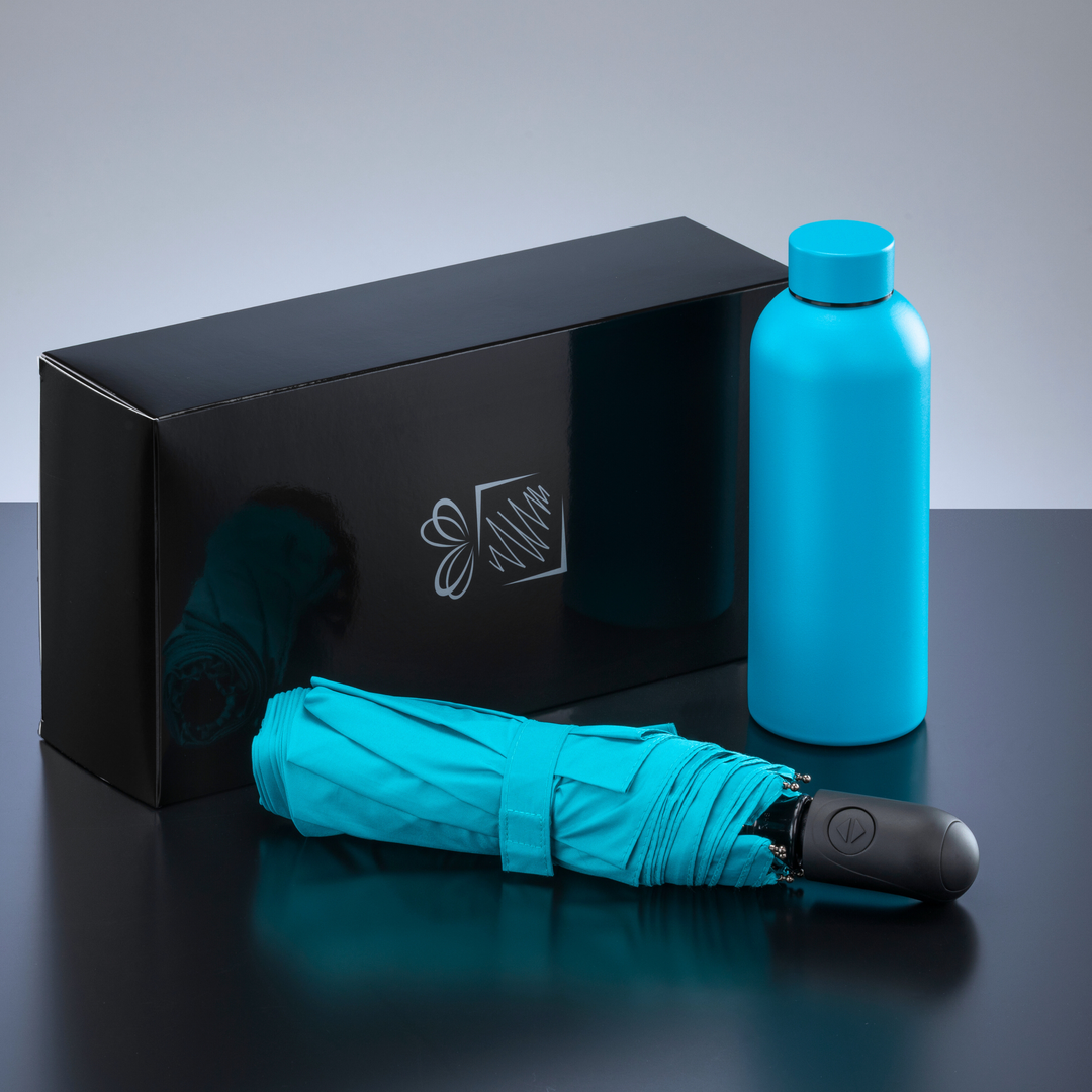 Active Set: thermal water bottle 500 ml & automatic umbrella