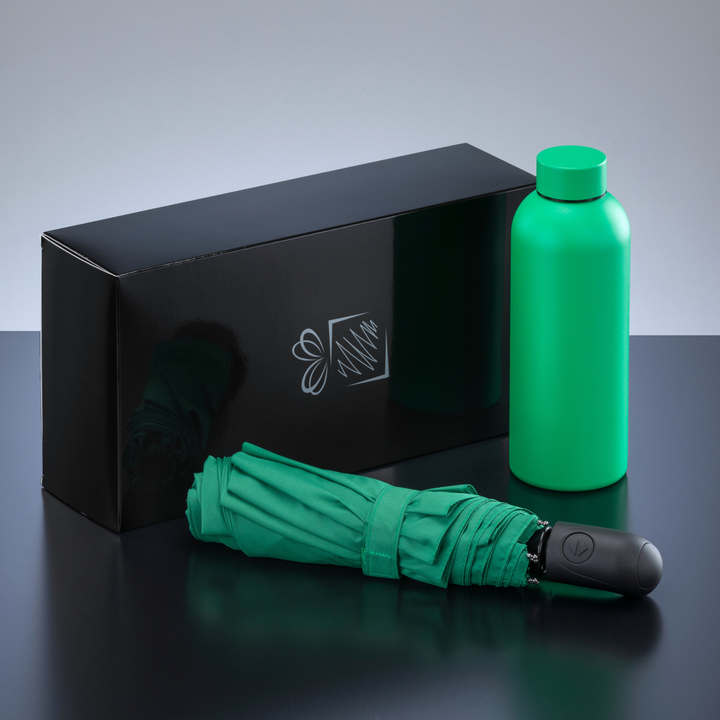Active Set: thermal water bottle 500 ml & automatic umbrella