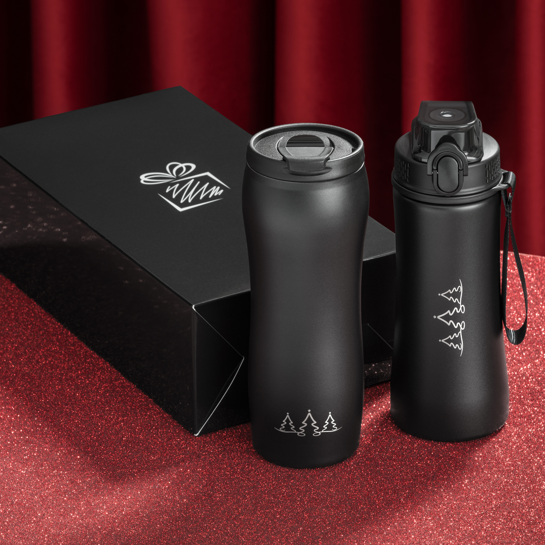 Drinking Set: Thermal Mug And Steel Bottle