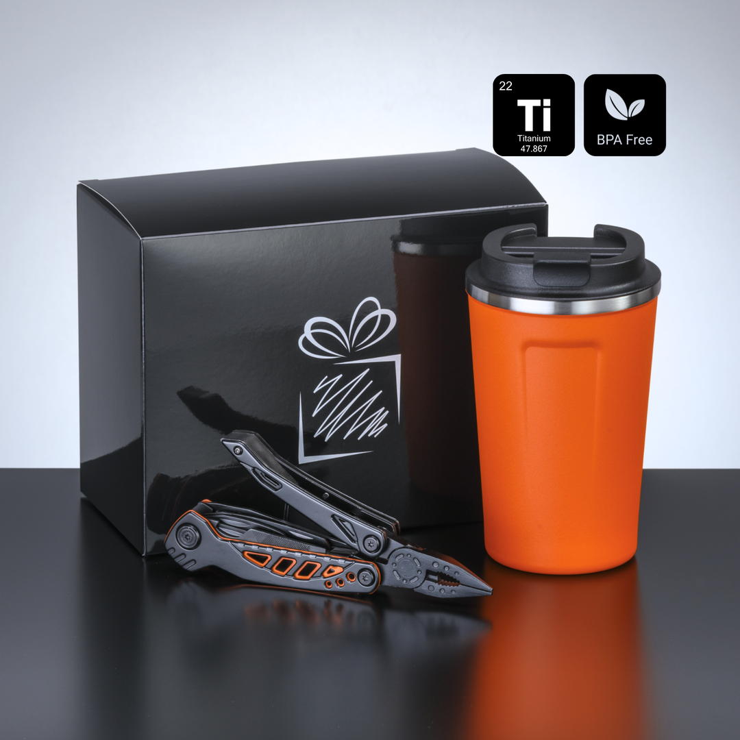 Travel Set II: nordic thermal mug 350 ml and optima multitool