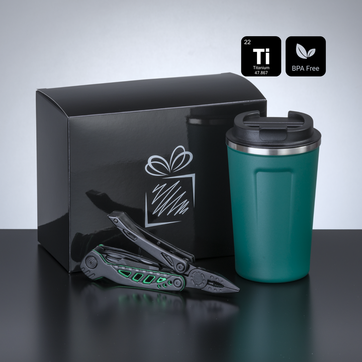 Travel Set II: nordic thermal mug 350 ml and optima multitool