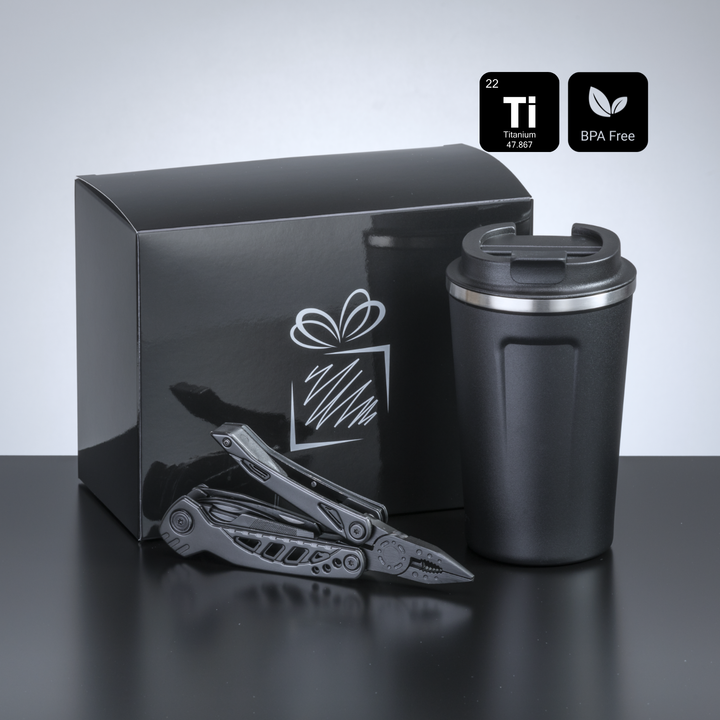 Travel Set II: nordic thermal mug 350 ml and optima multitool