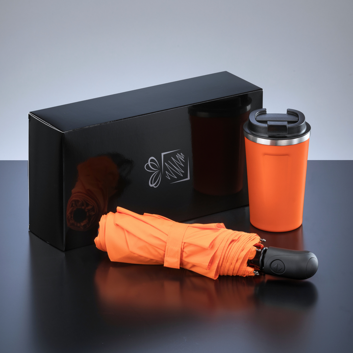 Traveller Set: thermal mug nordic 350 ml & full automatic umbrella