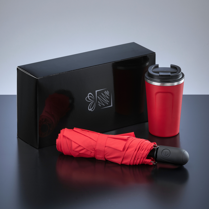 Traveller Set: thermal mug nordic 350 ml & full automatic umbrella