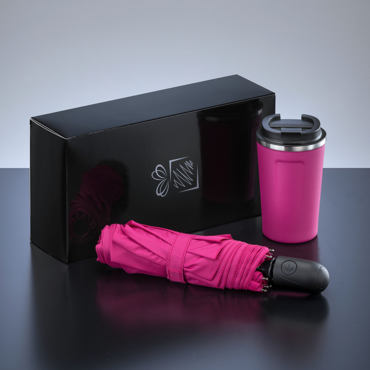 Traveller Set: thermal mug nordic 350 ml & full automatic umbrella