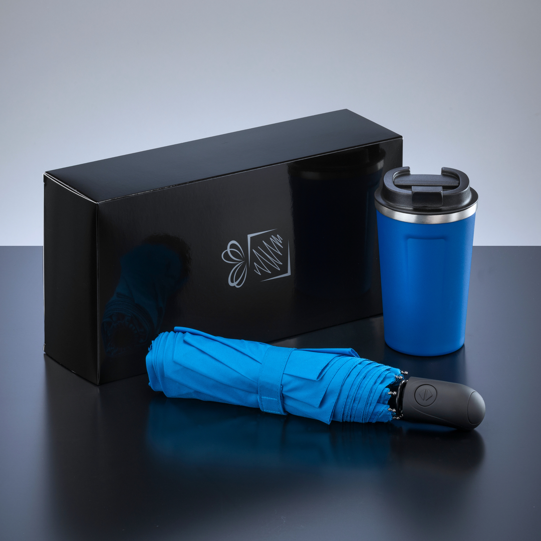 Traveller Set: thermal mug nordic 350 ml & full automatic umbrella