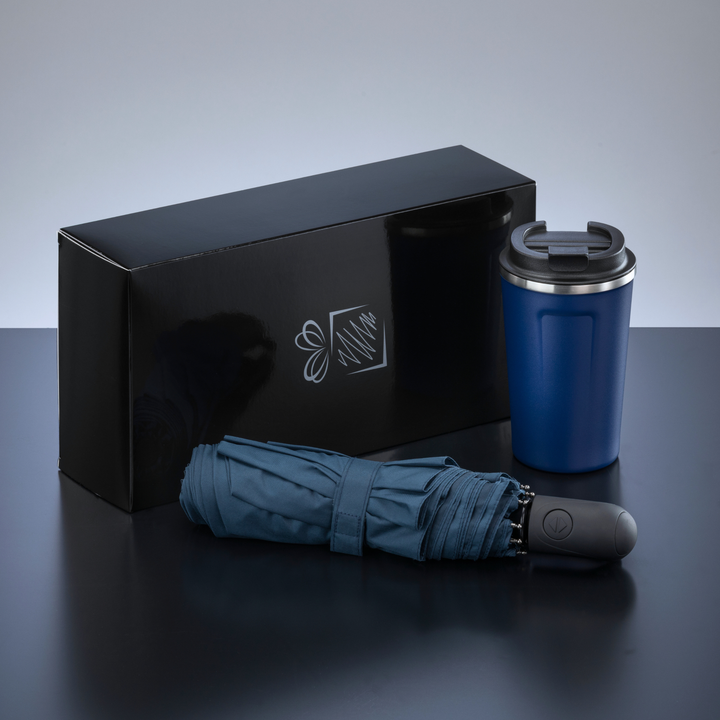 Traveller Set: thermal mug nordic 350 ml & full automatic umbrella