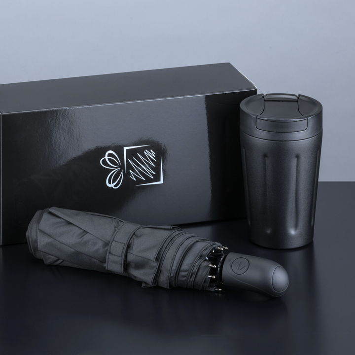 Scandic Set: thermal mug 350 ml and automatic umbrella