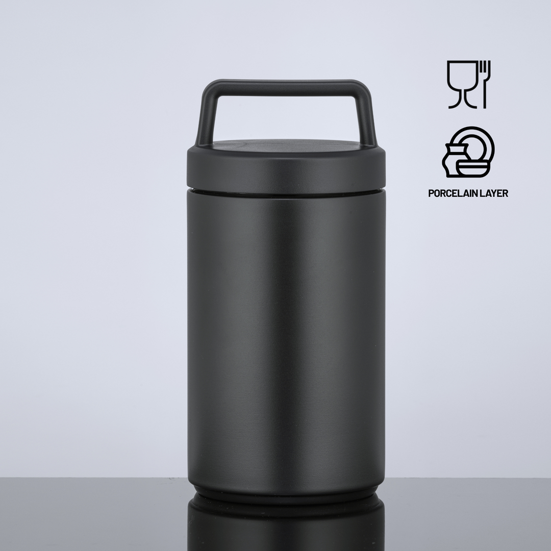 Nordic foodjar with copper layer and porcelain coating, 800 ml