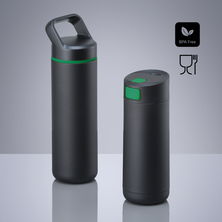 Expedition Set: coffee mug 450 ml & steel water bottle 650 ml