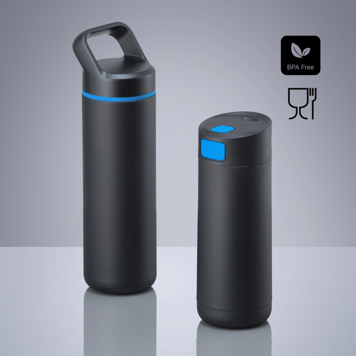 Expedition Set: coffee mug 450 ml & steel water bottle 650 ml