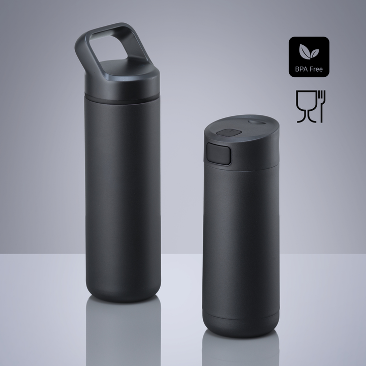 Expedition Set: coffee mug 450 ml & steel water bottle 650 ml