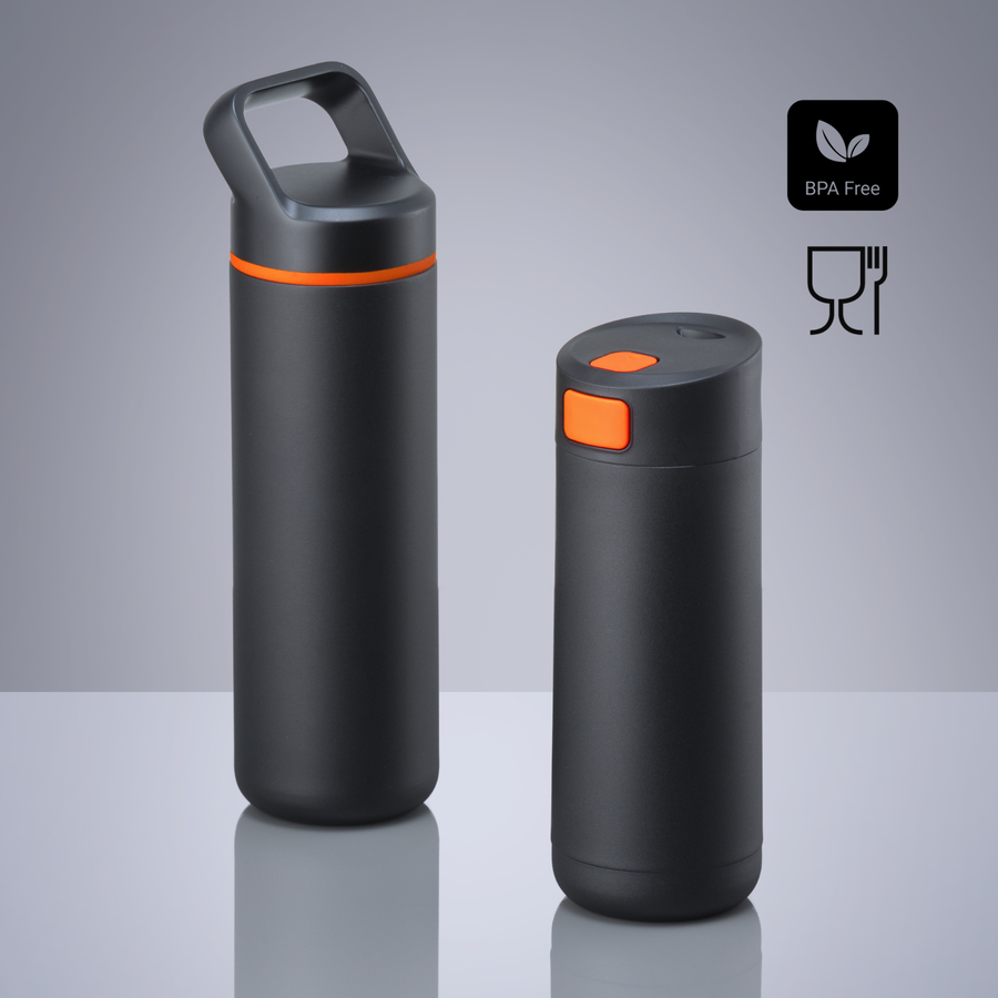 Expedition Set: coffee mug 450 ml & steel water bottle 650 ml