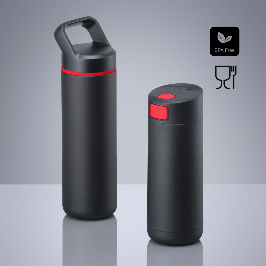 Expedition Set: coffee mug 450 ml & steel water bottle 650 ml