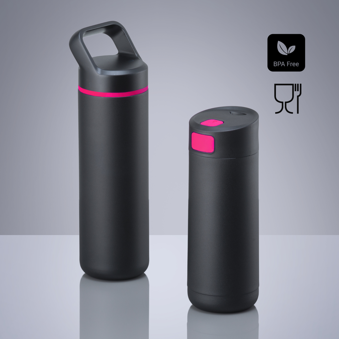 Expedition Set: coffee mug 450 ml & steel water bottle 650 ml