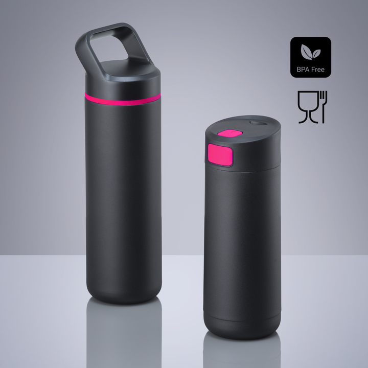 Expedition Set: coffee mug 450 ml & steel water bottle 650 ml