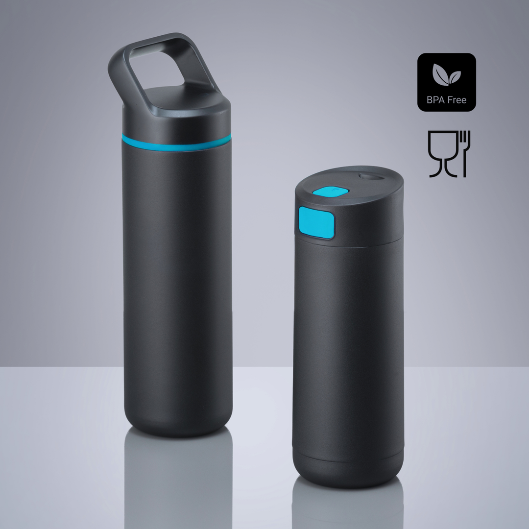 Expedition Set: coffee mug 450 ml & steel water bottle 650 ml