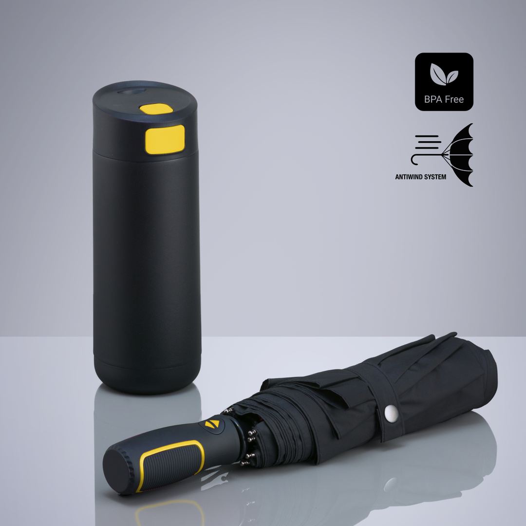 Dynamic Set: coffee mug 450 ml & automatic umbrella