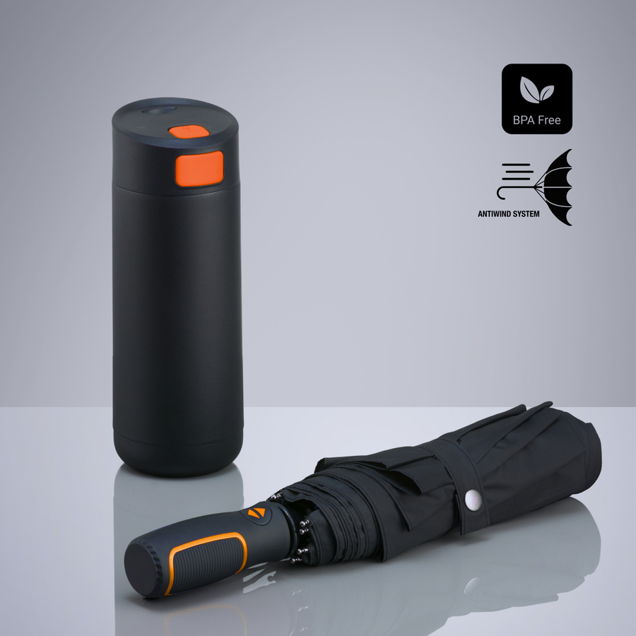 Dynamic Set: coffee mug 450 ml & automatic umbrella