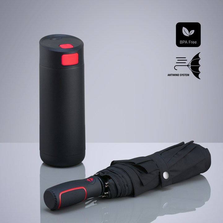 Dynamic Set: coffee mug 450 ml & automatic umbrella