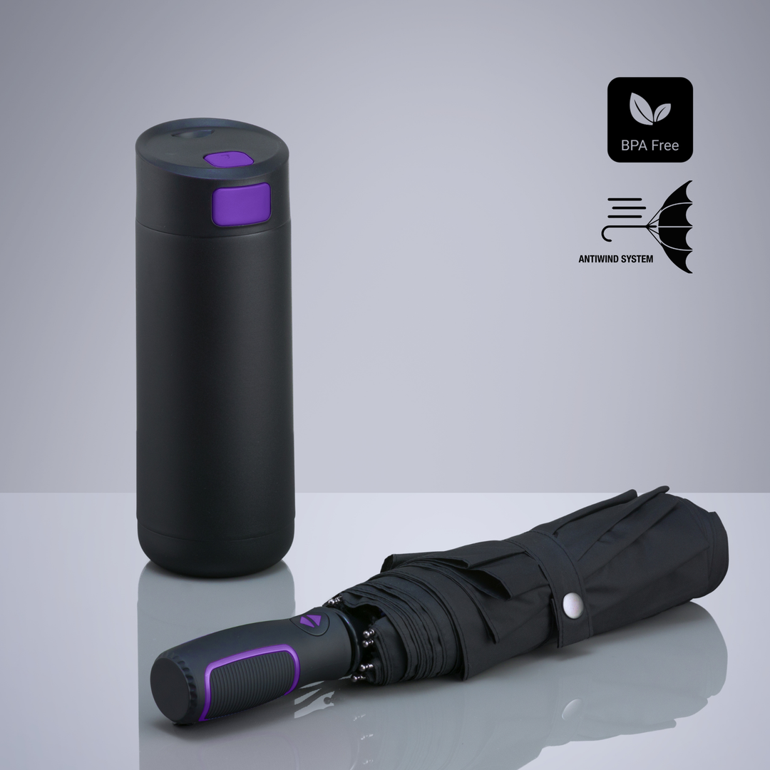 Dynamic Set: coffee mug 450 ml & automatic umbrella