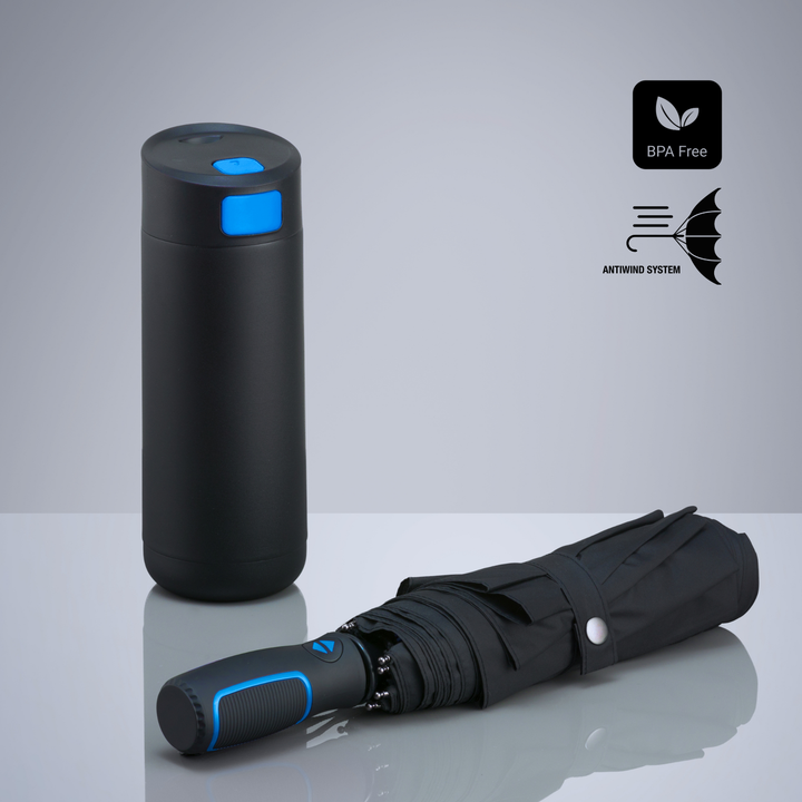 Dynamic Set: coffee mug 450 ml & automatic umbrella