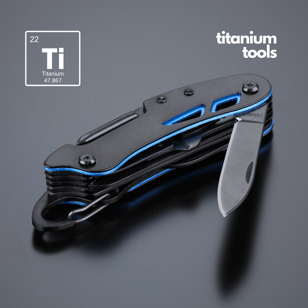 Optima titanium-coated steel pocket knife
