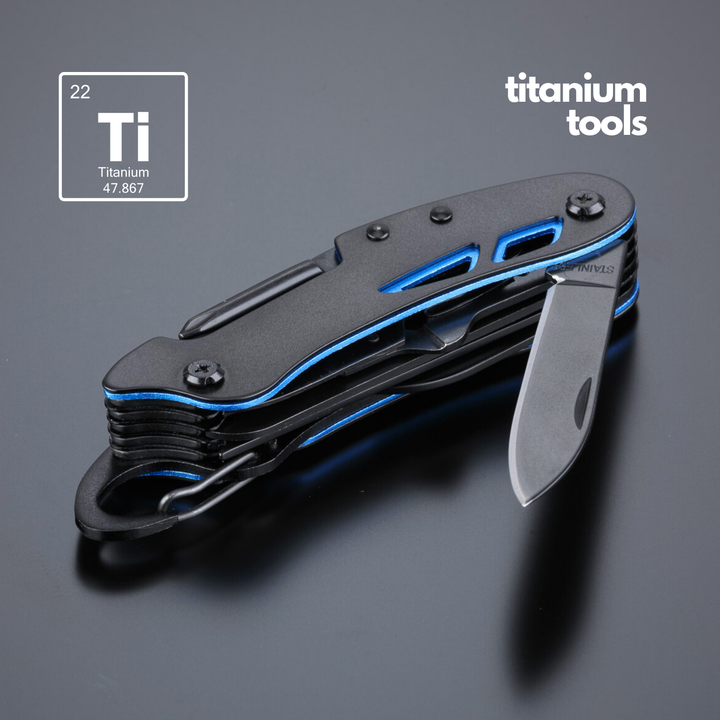 Optima titanium-coated steel pocket knife