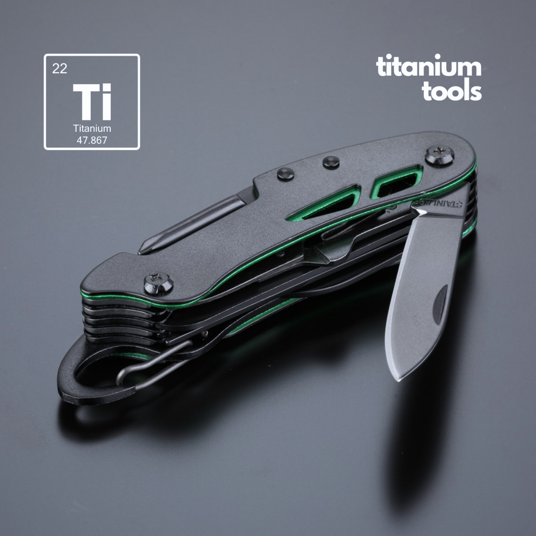 Optima titanium-coated steel pocket knife