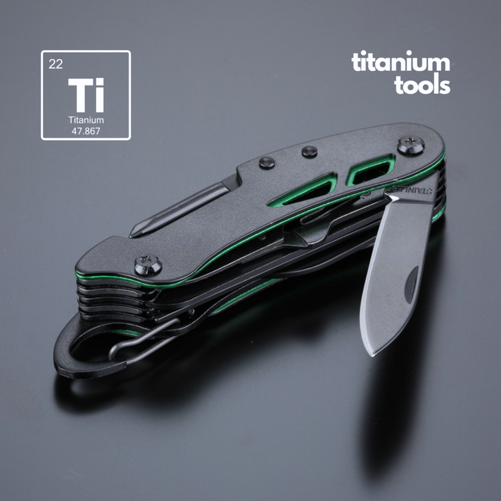 Optima titanium-coated steel pocket knife