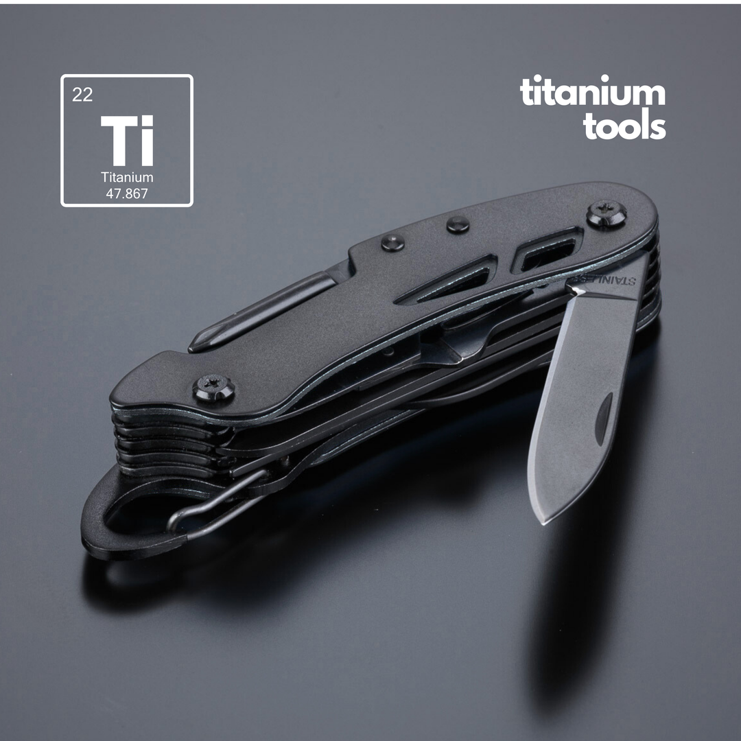 Optima titanium-coated steel pocket knife