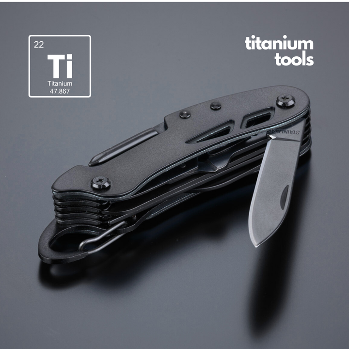 Optima titanium-coated steel pocket knife