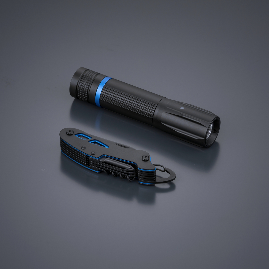 Optima Small Set: pocket knife & flashlight