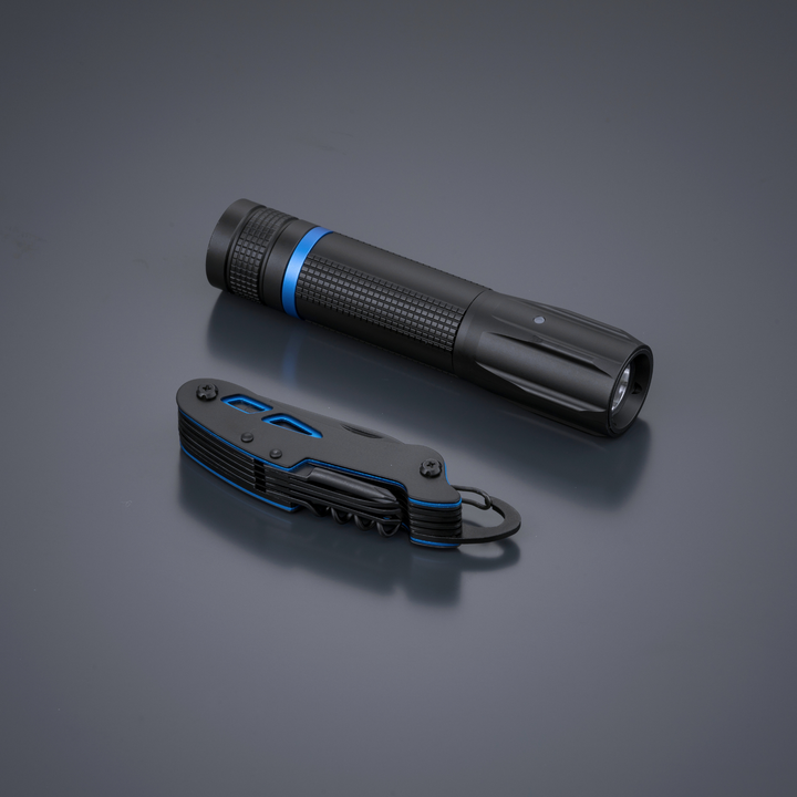 Optima Small Set: pocket knife & flashlight