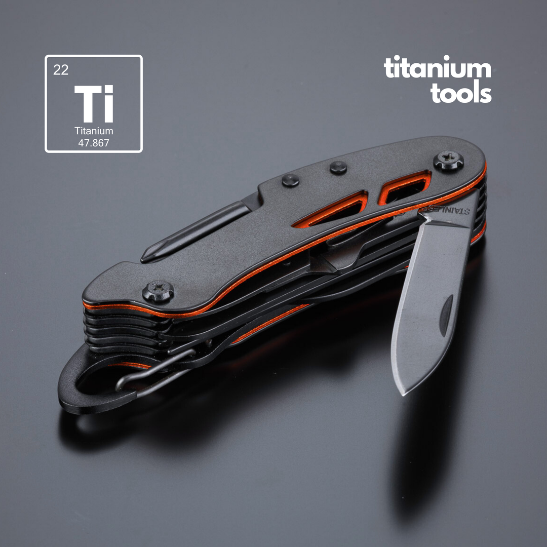 Optima titanium-coated steel pocket knife