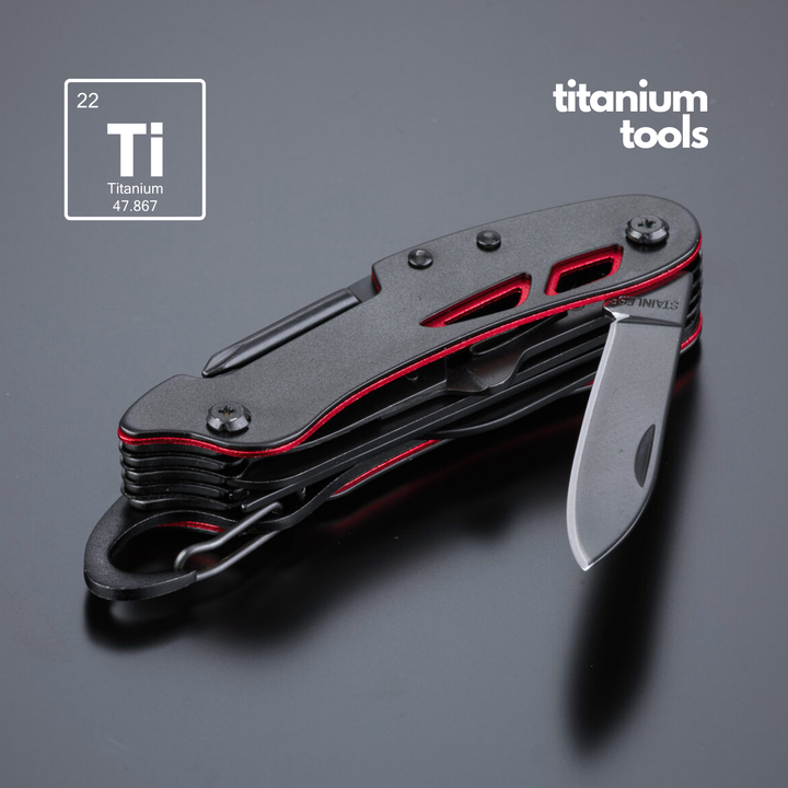 Optima titanium-coated steel pocket knife