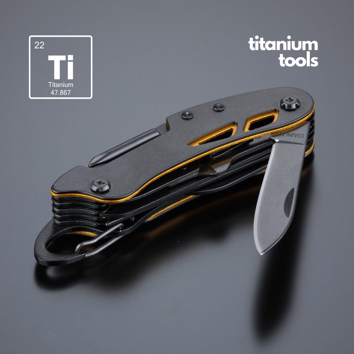Optima titanium-coated steel pocket knife