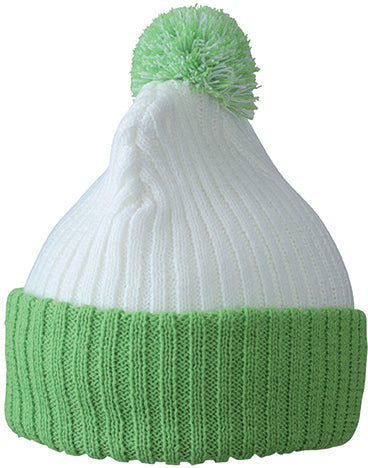 Knitted Cap with pompom