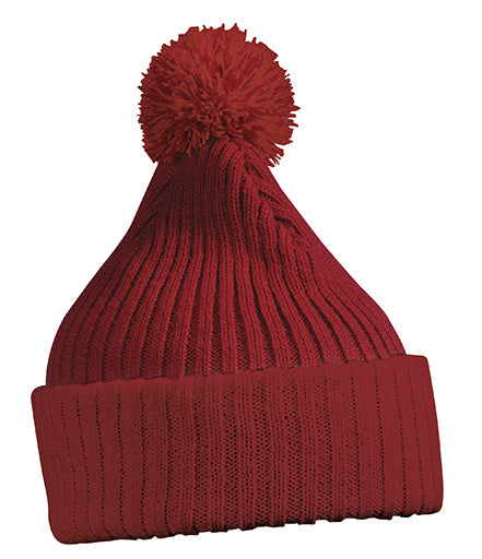 Knitted Cap with pompom