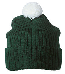 Knitted Cap with pompom