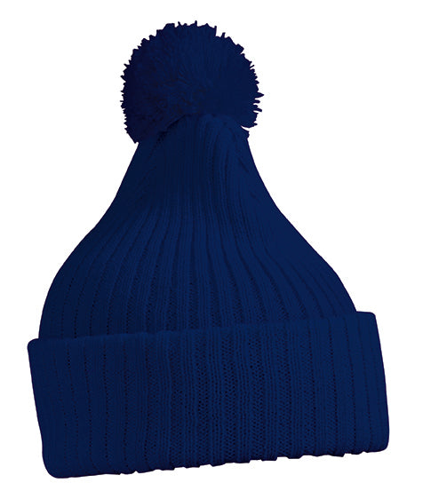 Knitted Cap with pompom
